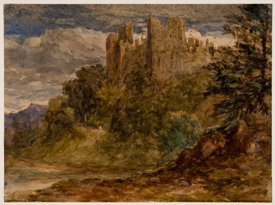 Ludlow Castle, 1800-tallet. af David Cox the elder