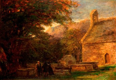 Kirken, Bettws-y-Coed, 1844-1856. af David Cox the elder