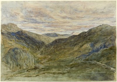 Udsigt i Wales af David Cox the elder