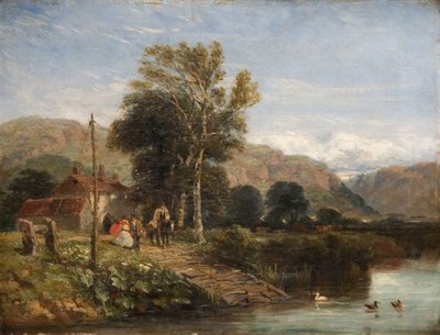 Venter på færgen, 1845. af David Cox the elder