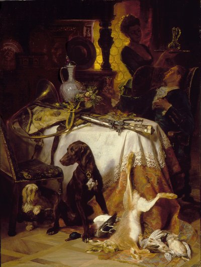 Efter jagten, 1870 af David Dalhoff Neal