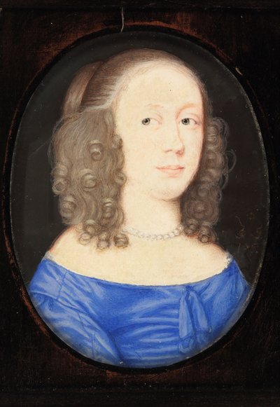 En dame kaldet Elizabeth Vere, grevinde af Clare, 1653 (wc på vellum) af David Des Granges