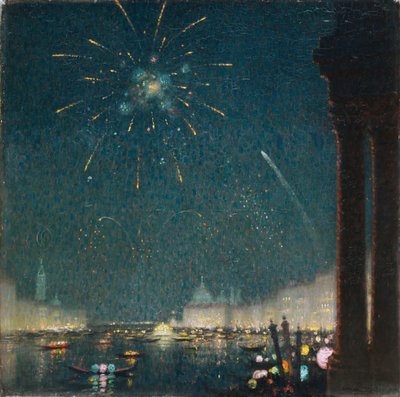 Venetiansk karneval (olie på lærred) af David Ericson