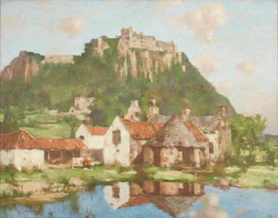 Nedenfor voldene i Stirling Castle (olie på lærred) af David Gauld