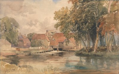 Bondegård ved floden af David Hall McKewan