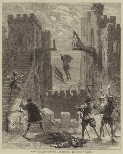 Amy Robsart på Drury-Lane Theatre, the Fate of Varney af David Henry Friston