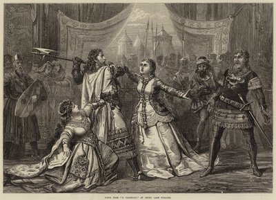 Scene fra Il Talismano i Drury Lane Theatre af David Henry Friston