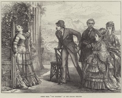 Scene fra Gamle Soldater på Strand Teatret af David Henry Friston