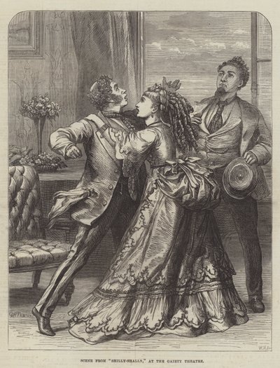 Scene fra Shilly-Shally, på Gaiety Theatre af David Henry Friston