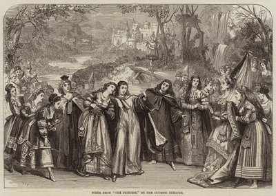 Scene fra Prinsessen, ved Det Olympiske Teater af David Henry Friston