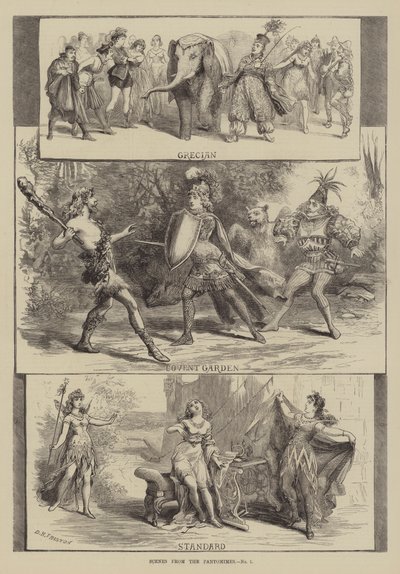 Scener fra Pantomimes af David Henry Friston