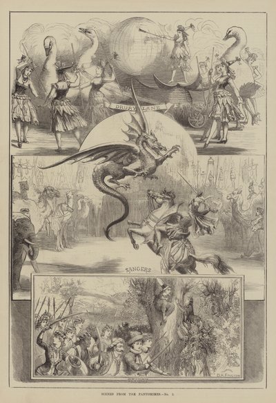 Scener fra Pantomimes af David Henry Friston