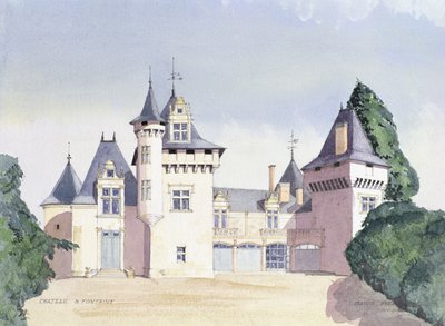 Chateau a Fontaine, 1995 (wc) af David Herbert