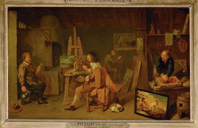 Malere i deres atelier ... af David III Ryckaert