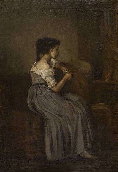 Studie af en siddende pige af David Jacobsen