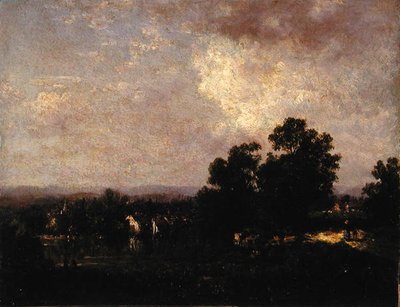 Wallkill Scenery, ca. 1885 (olie om bord) af David Johnson
