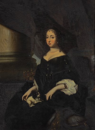 Portræt af Hedvig Eleonora af Holstein-Gottorp (1636-1715) label QS:Lsv, »Portræt af Hedvig Eleonora"label QS:Len,"Portræt af Hedvig Eleonora af Holstein-Gottorp (1636-1715)" af David Klöcker Ehrenstrahl