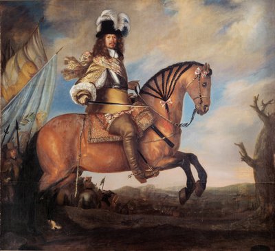 Portræt af feltmarskal Carl Gustaf Wrangel 1613-1676, 1652 af David Klöcker Ehrenstrahl