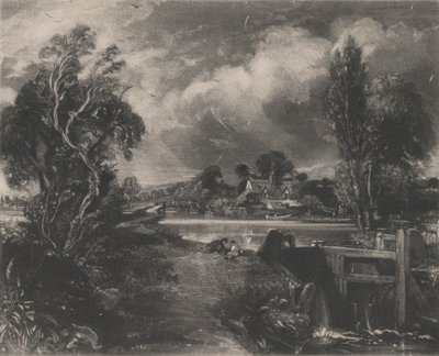 A Lock on the Stour, 1830. af David Lucas