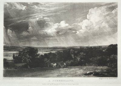 Forskellige emner af landskab, karakteristisk for engelsk sceneri...A Summerland, 1831. af David Lucas