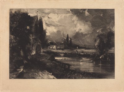 Mølle nær Colchester af David Lucas after John Constable