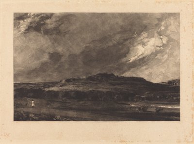 Gamle Sarum (a) af David Lucas after John Constable