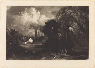 Stoke-by-Nayland af David Lucas after John Constable