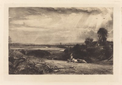 Sommermorgen af David Lucas after John Constable