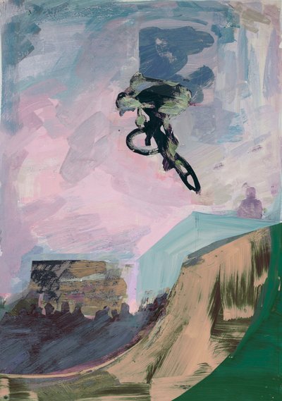 Half-Pipe, 2018 (akryl og skåret papir) af David McConochie