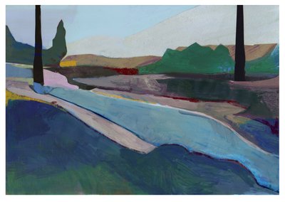 Hitchin Brook, 2023 (blandet medie) af David McConochie