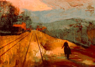 Red Streets, 2017 (maleri) af David McConochie