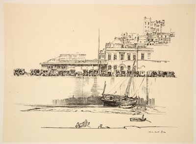 Et britisk Røde Kors-depot i Boulogne, illustration fra 