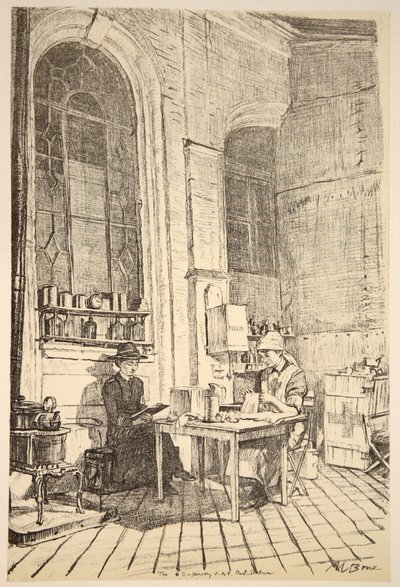 En VAD-rastestation, illustration fra 