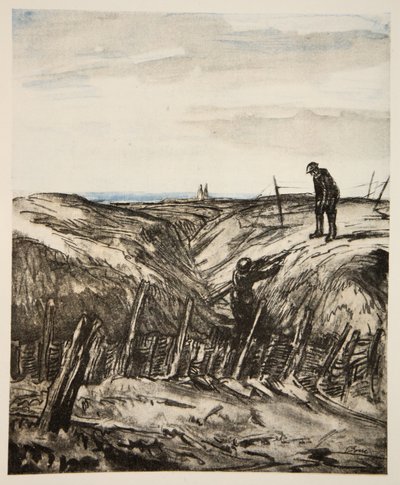 En ødelagt skyttegrav, illustration fra 