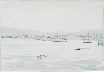 Palermo (blyant og akvarel på papir) af David Muirhead Bone