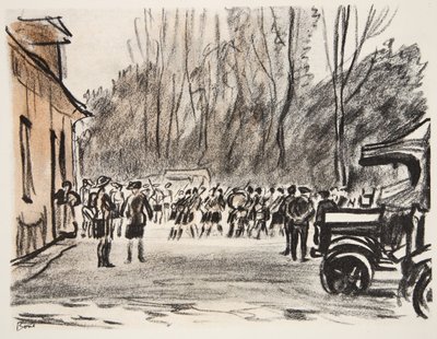 Scottish Pipers, illustration fra 