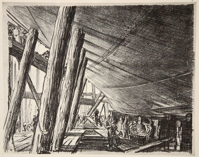 Under et skib, illustration fra 