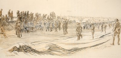 Watching German prisoners, illustration fra 