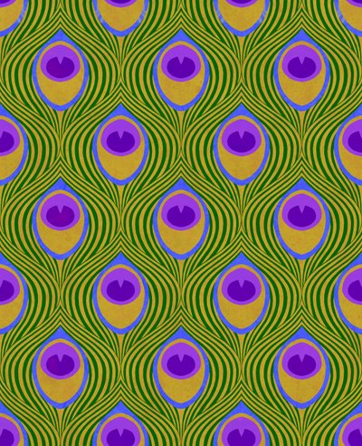 Peacock Yellow, 2019 (mixed media digital) af David Newton