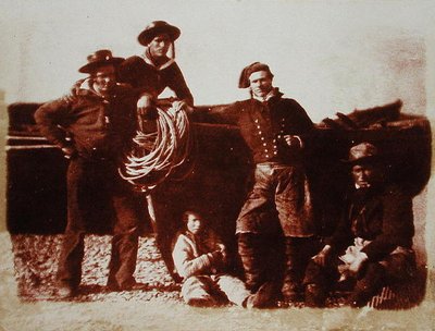Fiskere (saltpapirsprint fra kalotypienegativ) af David Octavius and Adamson Robert Hill
