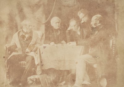 Sir David Brewster, Earle Monteith, Dr. Welsh & Two Others, 1843-47. Skabere: David Octavius Hill, Robert Adamson, Hill & Adamson. af Hill and Adamson