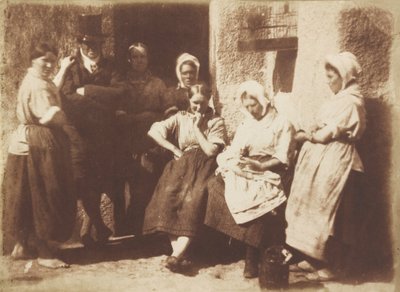 En dør til en lodshytte i Newhaven, 1845 (foto) af David Octavius Hill