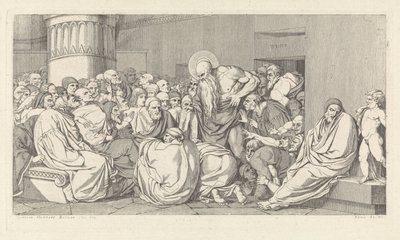 Jeremias foran templet af David Pièrre Giottino Humbert de Superville