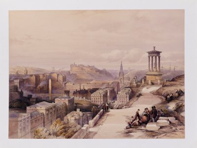 A View of Edinburgh, fra "Scotland Delineated in a Series of Views af J.M.W. Turner, David Roberts, Etc.", ca. 1850 af David Roberts