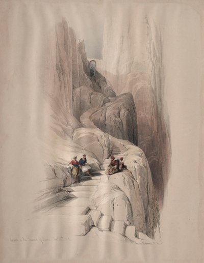 Opstigning til toppen af Sinai, 1839. af David Roberts