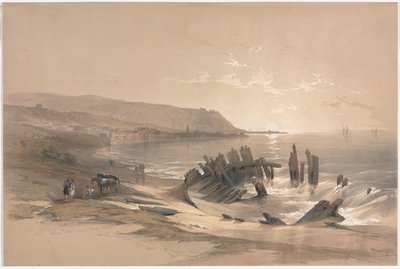 Kaifas ser mod Karmelbjerget, 1839. af David Roberts