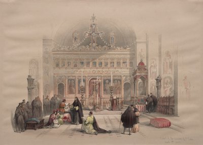 Kapel i klosteret St. Saba af David Roberts