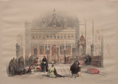 Kapel i klosteret St. Saba, 1839. af David Roberts