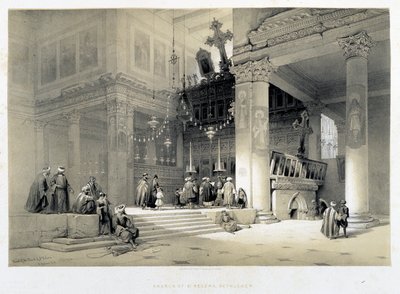 Church of Saint Helena, Bethlehem (Bethlehem) - i "Det Hellige Land"", London 1849 af David Roberts