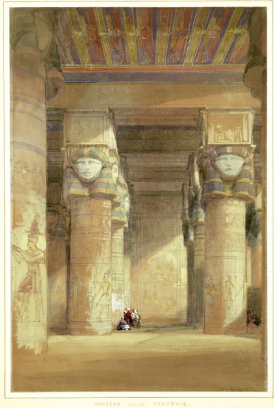 Dendera gamle Tentyris af David Roberts
